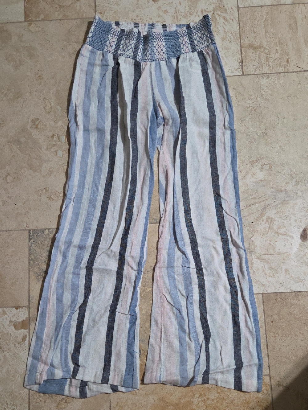 Blue Rain Striped Lounge Pants Size Medium New